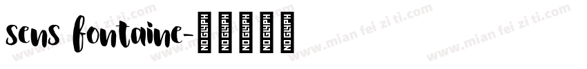 sens fontaine字体转换
